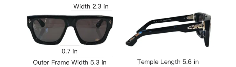 Chrome Hearts Acetate Irregular Shape Sunglasses Men's Black-5