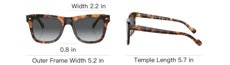 VOGUE Square Sunglasses Men's Tortoiseshell-3