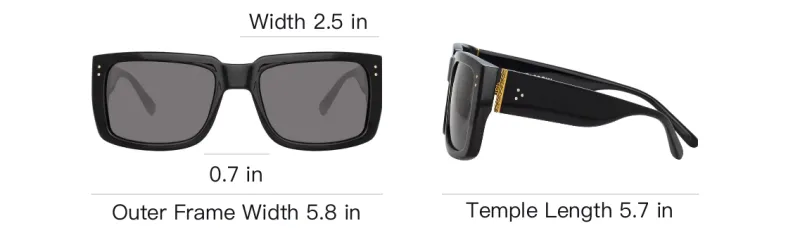 Linda Farrow Morrison Rectangle Frame Sunglasses-3