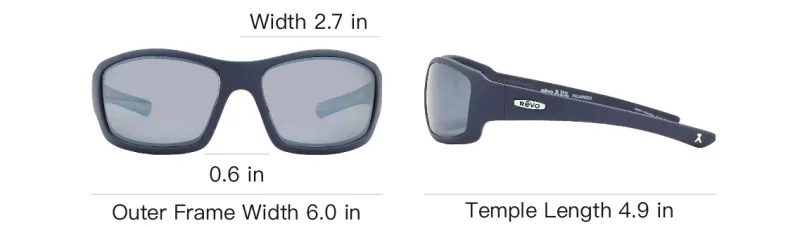 REVO Plastic Square Sunglasses Men's Blue-2