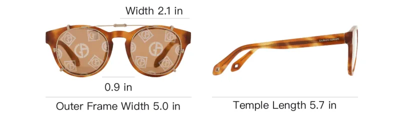 GIORGIO ARMANI Acetate Biodegradable Fiber Irregular Shape Sunglasses Men's Brown-3