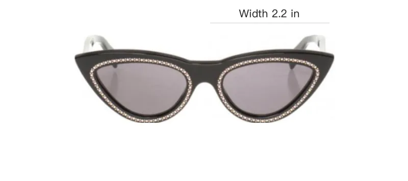 CELINE Acetate Cat Eye Sunglasses Women's Black-1