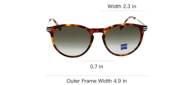 ZEISS Acetate Round Sunglasses Men's Tortoiseshell-1