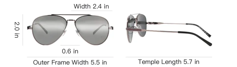 GUCCI Metal Aviator Sunglasses Men's Gray-3