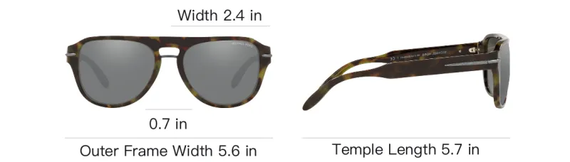 MICHAEL KORS Plastic Aviator Sunglasses Men's Brown-5