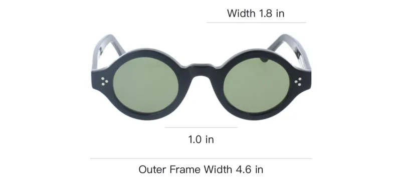 EPOS Acetate Round Sunglasses Unisex Black-3