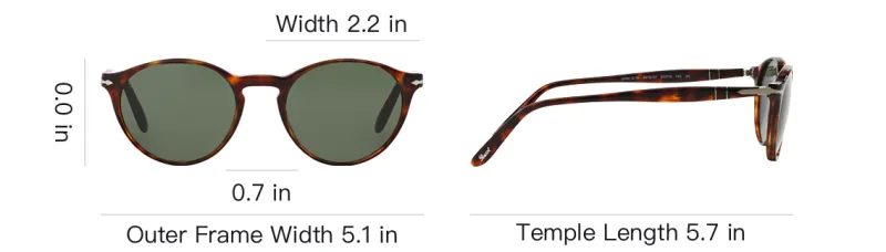 PERSOL Round Frame Sunglasses-3