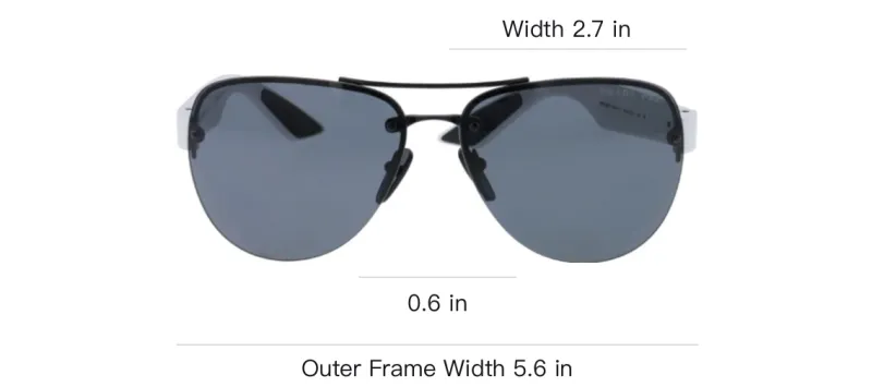 PRADA Metal Aviator Sunglasses Men's White-3