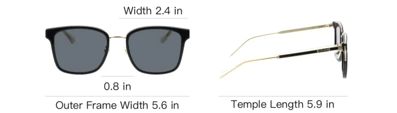 GUCCI Unisex Sunglasses With Gold And Crystal Frame-5