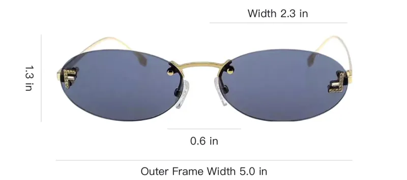FENDI Oval Frame Sunglasses-2