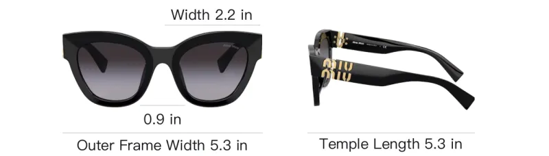 MIU MIU Irregular Shape Sunglasses Women's Black-5