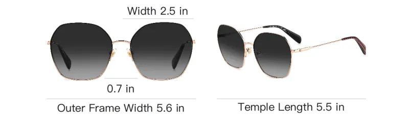 Kate Spade Metal Irregular Shape Sunglasses Women's Gold-2