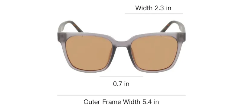 NAUTICA Injection Molded Square Sunglasses Unisex Gray-3