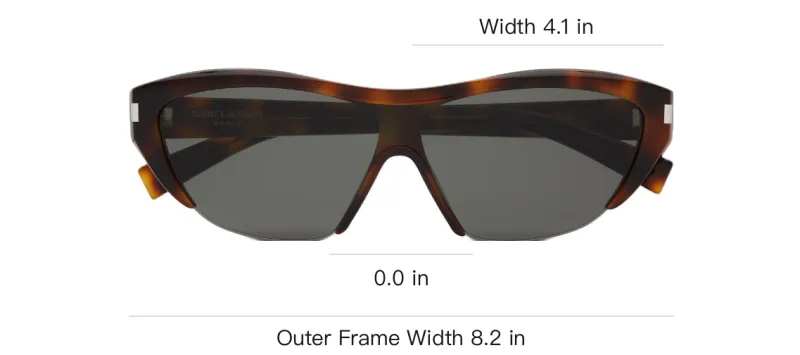 SAINT LAURENT Plastic Acetate Irregular Shape Sunglasses Unisex Medium Havana-2