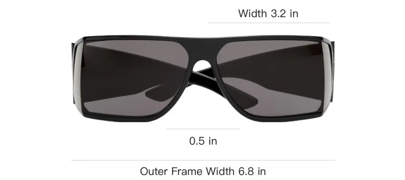 SAINT LAURENT Injection Molded Resin Plastic Peptide Irregular Shape Sunglasses Unisex Black-3