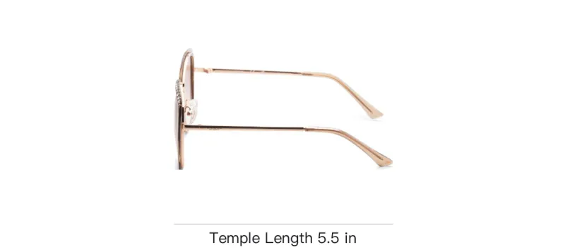 GUESS Metal Oval Sunglasses Women's Gold-2