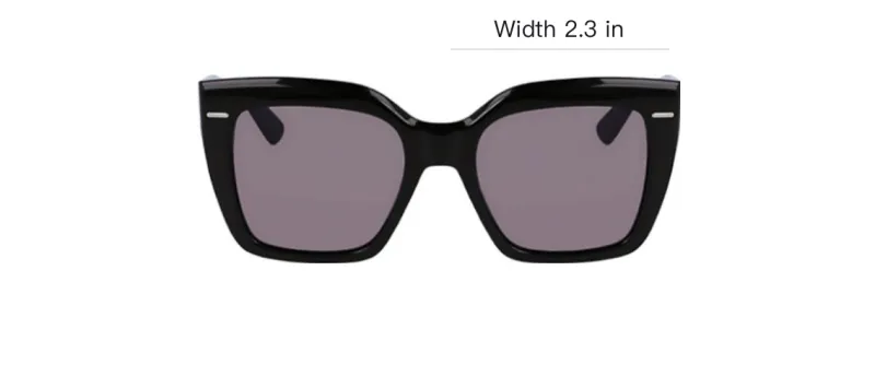 CK/Calvin Klein Acetate Irregular Shape Sunglasses Women's Black-2