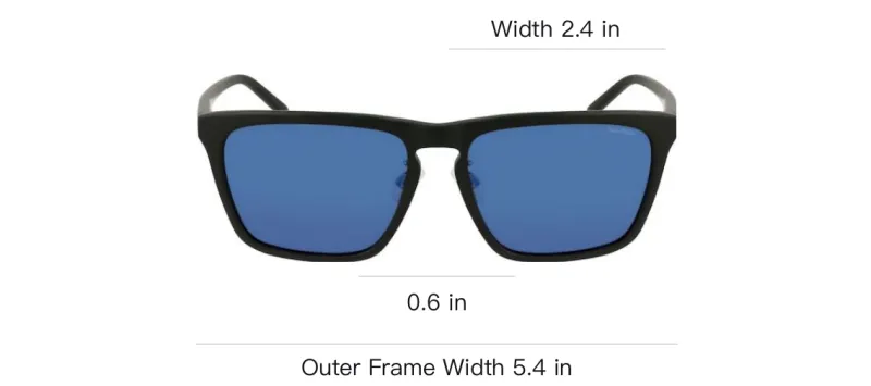 NAUTICA Plate Frame Irregular Shape Sunglasses Unisex Black-3