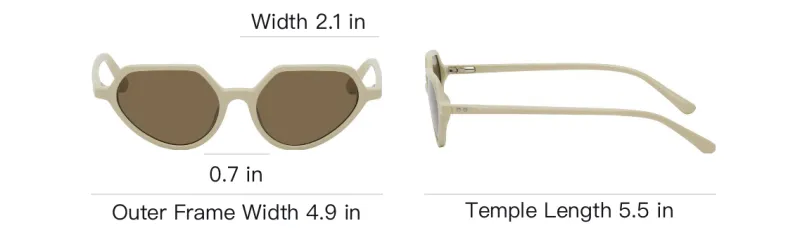 DRIES VAN NOTEN Acetate Irregular Shape Sunglasses Men's Beige-3