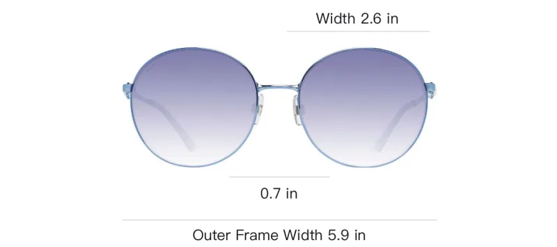 Swarovski Round Sunglasses Women's Blue-3