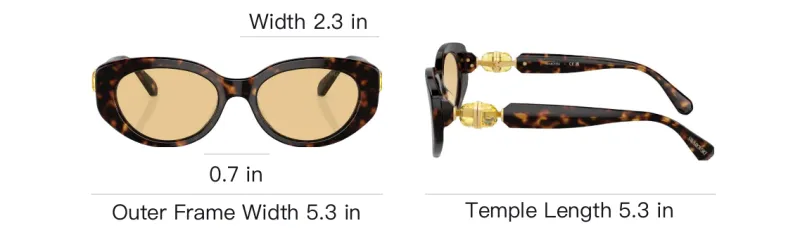 Swarovski Tortoiseshell effect Round frame Sunglasses-3