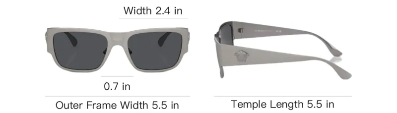 VERSACE Square Frame Sunglasses-3