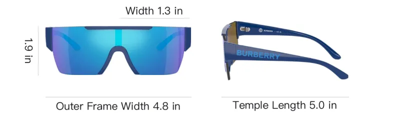 Burberry Shot Molded Irregular Shape Sunglasses Kids' Blue-3