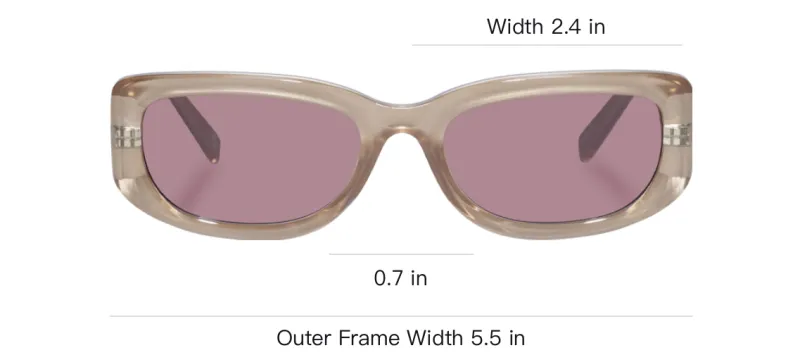 Le Specs Eco friendly PET Irregular Shape Sunglasses Unisex Pink-3