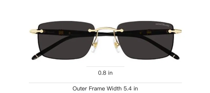 MONTBLANC Rectangular Frame Sunglasses-1