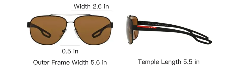 PRADA Plastic Aviator Sunglasses Women's Black-3