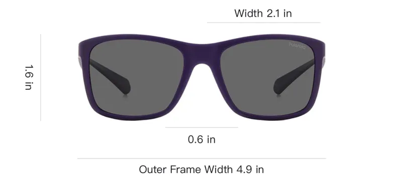 Polaroid Polycarbonate Square Sunglasses Kids' Purple-1