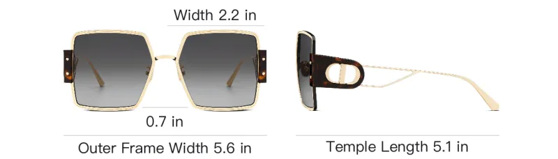 DIOR Sunglasses Unisex Brown-3
