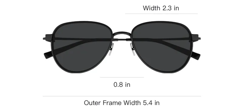 SAINT LAURENT Oval Sunglasses Men's Black-3