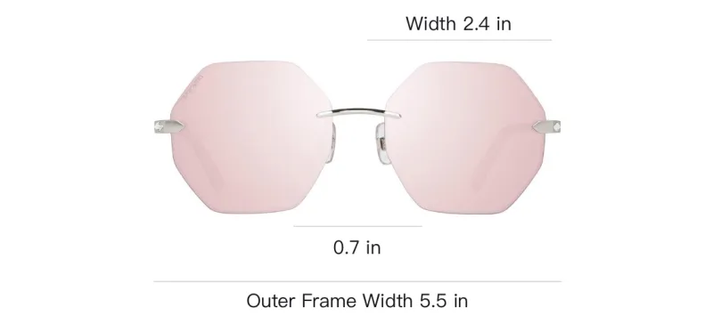 Swarovski Irregular Shape Sunglasses Women's Silver-3