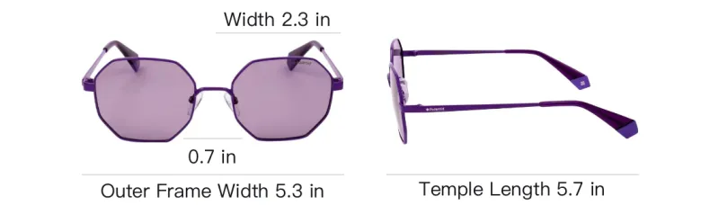 Polaroid Irregular Shape Sunglasses Unisex Purple-3