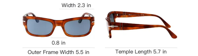 PERSOL Rectangle frame Transparent Sunglasses-2
