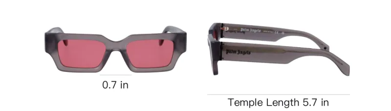 PALM ANGELS Hyde Rectangular Frame Sunglasses-3