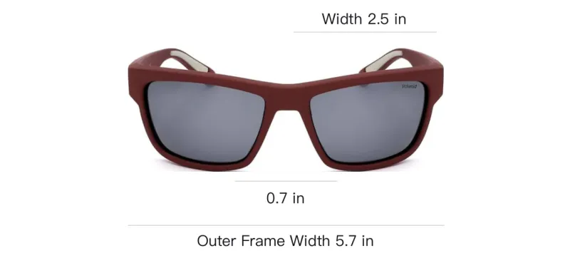 Polaroid Rectangular Sunglasses Men's Brown-3