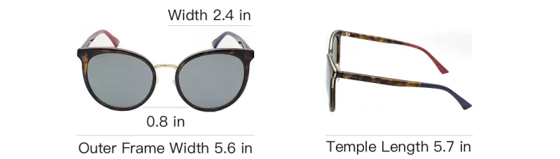 GUCCI Sunglasses Women's Brown/Gray-3