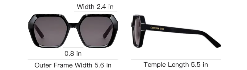 DIOR Plate Frame Square Sunglasses Unisex-3