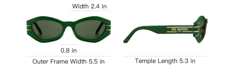 DIOR Sunglasses Unisex Green-5
