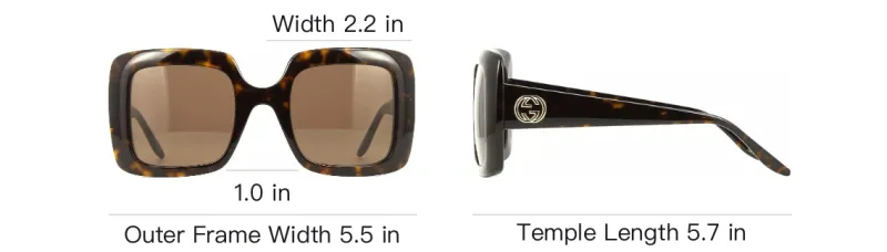 GUCCI Double G Square frame Sunglasses-3
