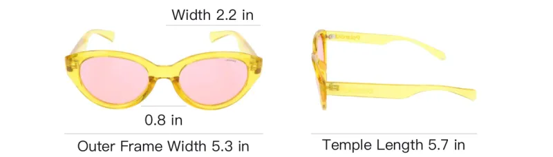 Polaroid Polycarbonate Cat Eye Sunglasses Unisex Yellow-3