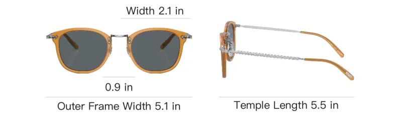 Oliver Peoples Acetate Metal Acetate Square Sunglasses Men's Brown-6