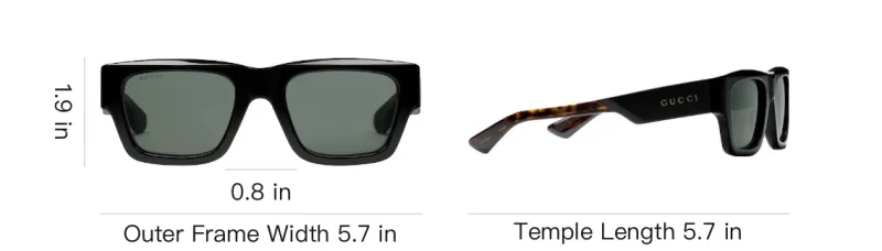 GUCCI Rectangular Frame Sunglasses-3