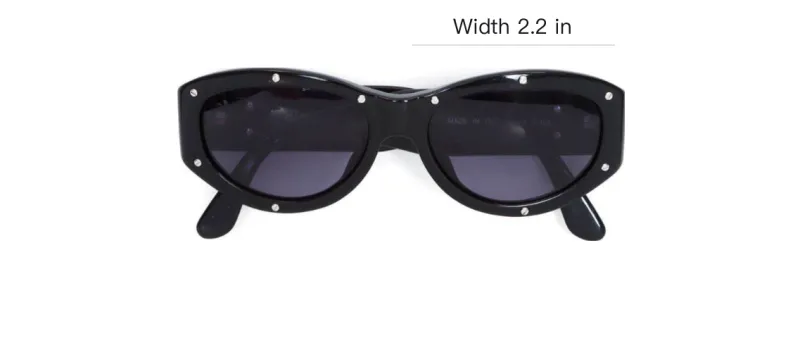 CHANEL 1990 2000s Stud detail Sunglasses-3
