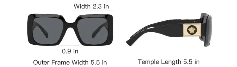 VERSACE Medusa Square frame Sunglasses-5