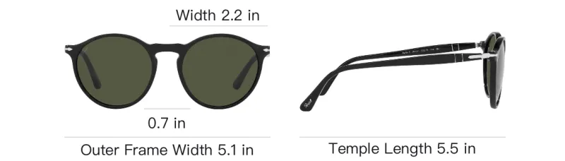 PERSOL Round Frame Sunglasses-3
