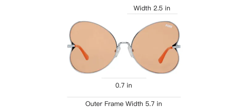 Victoria's Secret Metal Irregular Shape Sunglasses Women's Silver-3