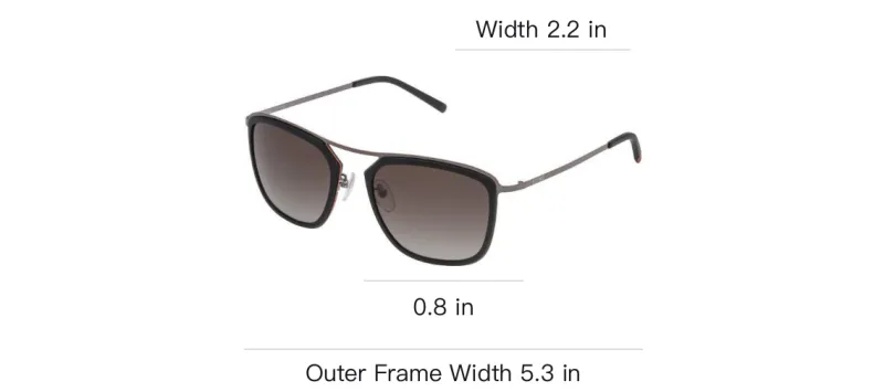Sting Metal Irregular Shape Sunglasses Men's Gray-1